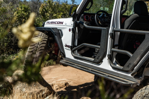 Jeep Wrangler Tube Doors - Front - Body Armor 4x4 - 2-inch Steel Tube, Two-Stage Latch - Black - `18-`21